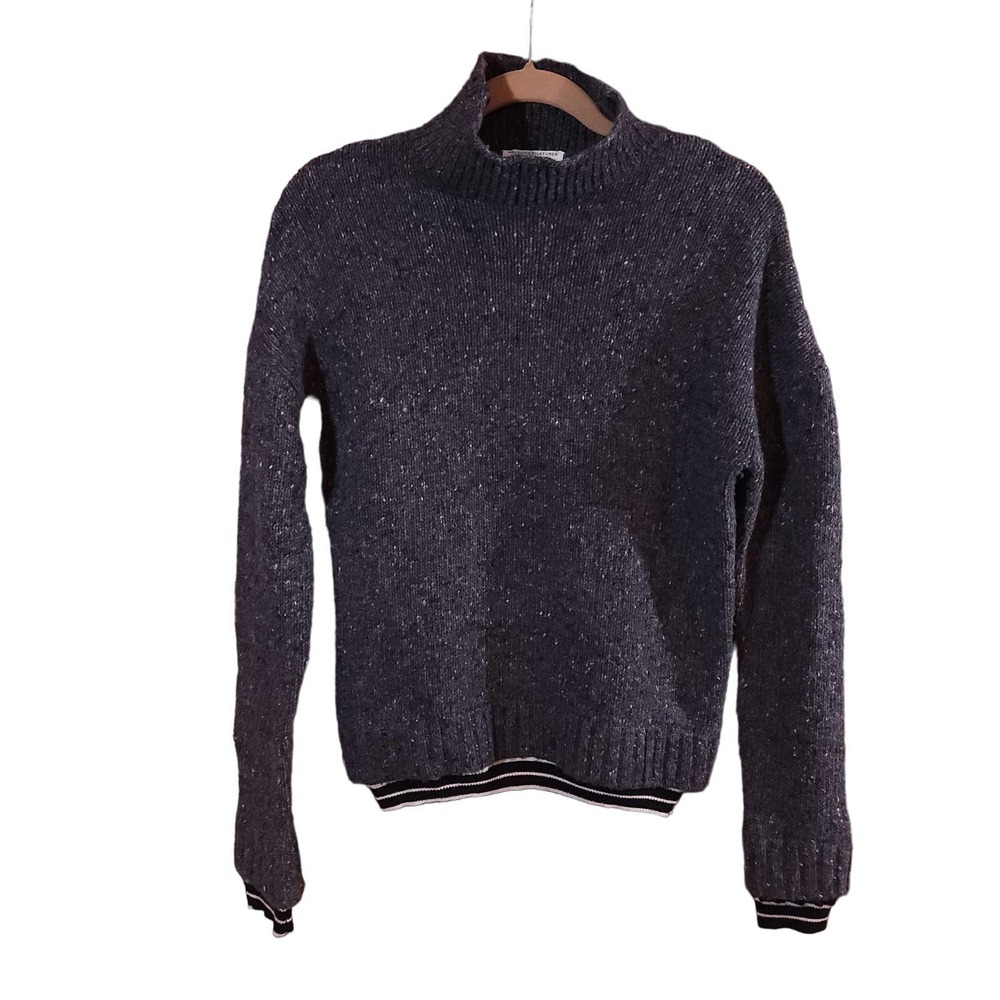 Majestic Filatures Mock Neck Layered Sweater Merino Wool Cashmere Women's 1 / XS